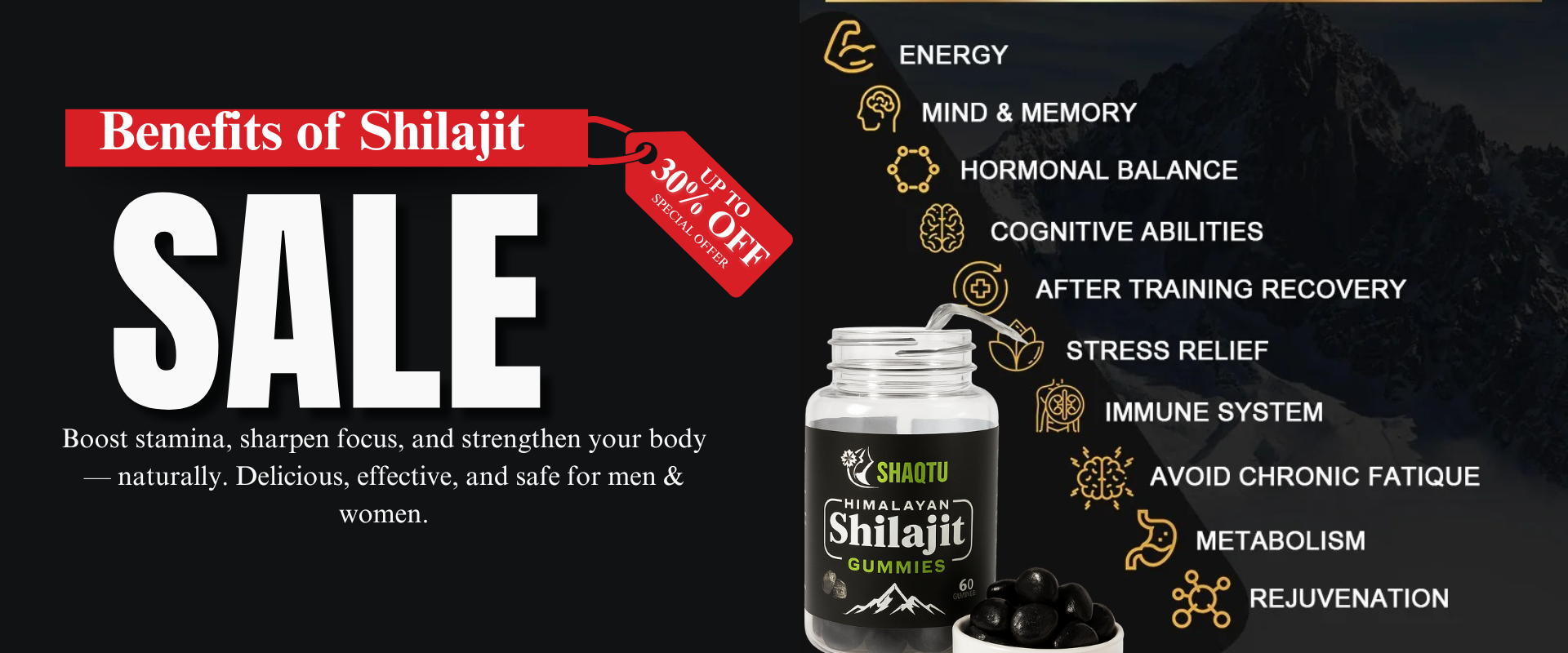 Boost stamina, immunity, and focus naturally with Shaqtu Shilajit Gummies