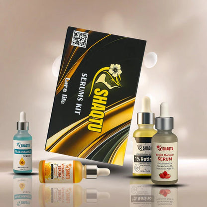 Complete Skin Transformation Kit – 4 Professional Serums for Brightening, Anti-Aging, and Hydration